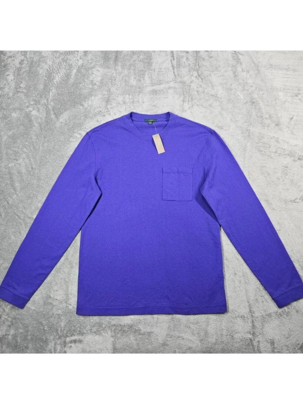 J Crew Shirt Mens S Purple Relaxed Cotton Pocket Tee BJ331 Oarsman Tag NEW